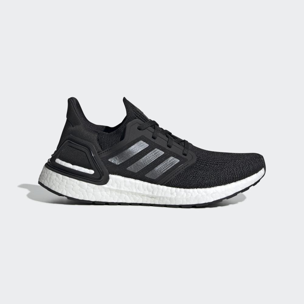 Adidas Women's Ultraboost 20 Running Shoes Black/Metal/White Ireland EG0714